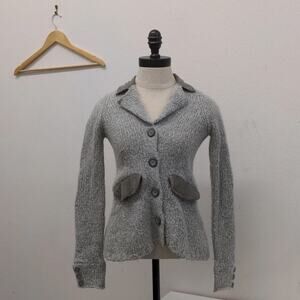 Sparrow‎ knit button down gray sweater size XS